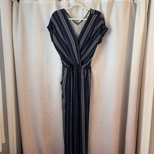 Navy Short Sleeve Jumpsuit